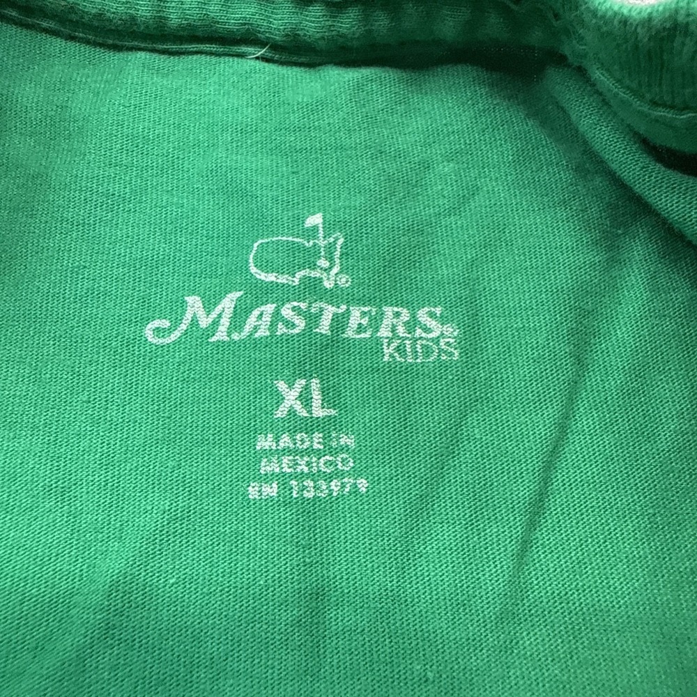 Masters t-shirt kids XL green pink short sleeve cotton casual golf fan classic - Picture 6 of 7